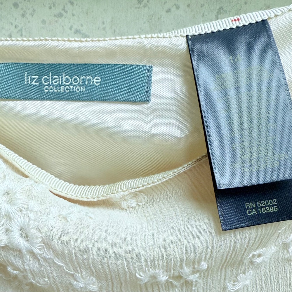 Liz Claiborne Collection 14 NWT Beige Floral‎ Embroidered Boho Summer Long Skirt - Picture 2 of 13